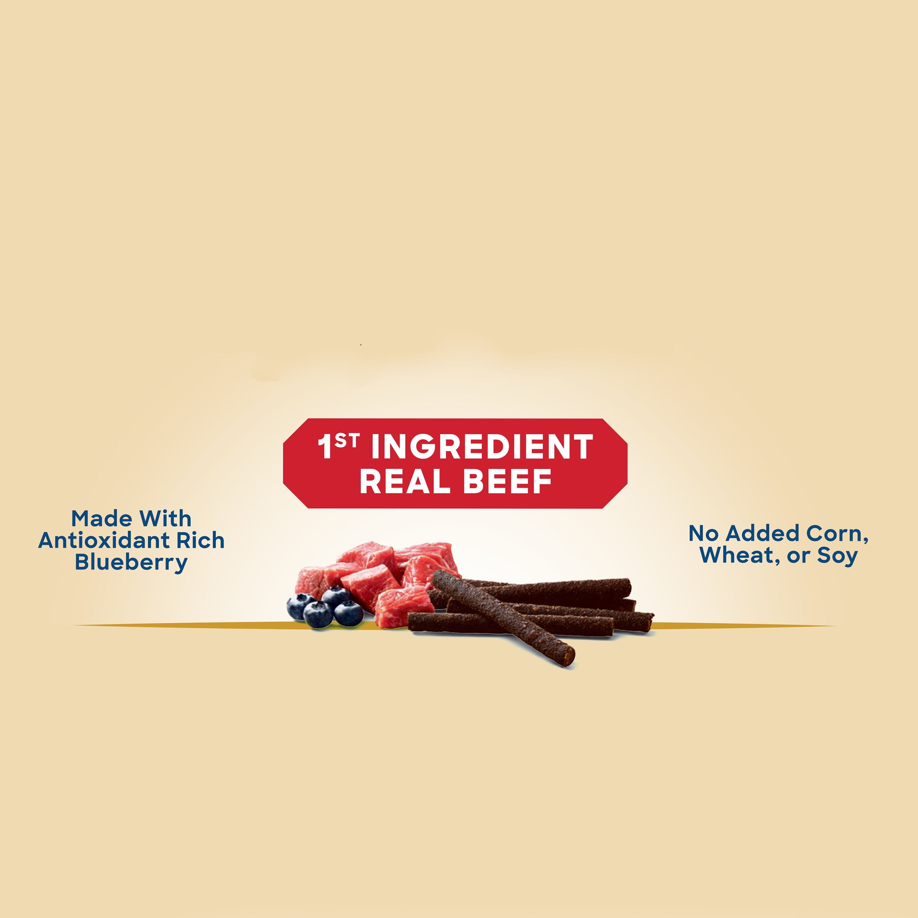 Golden Rewards Dry Beef Stick Dog Treats, 24 oz Bag