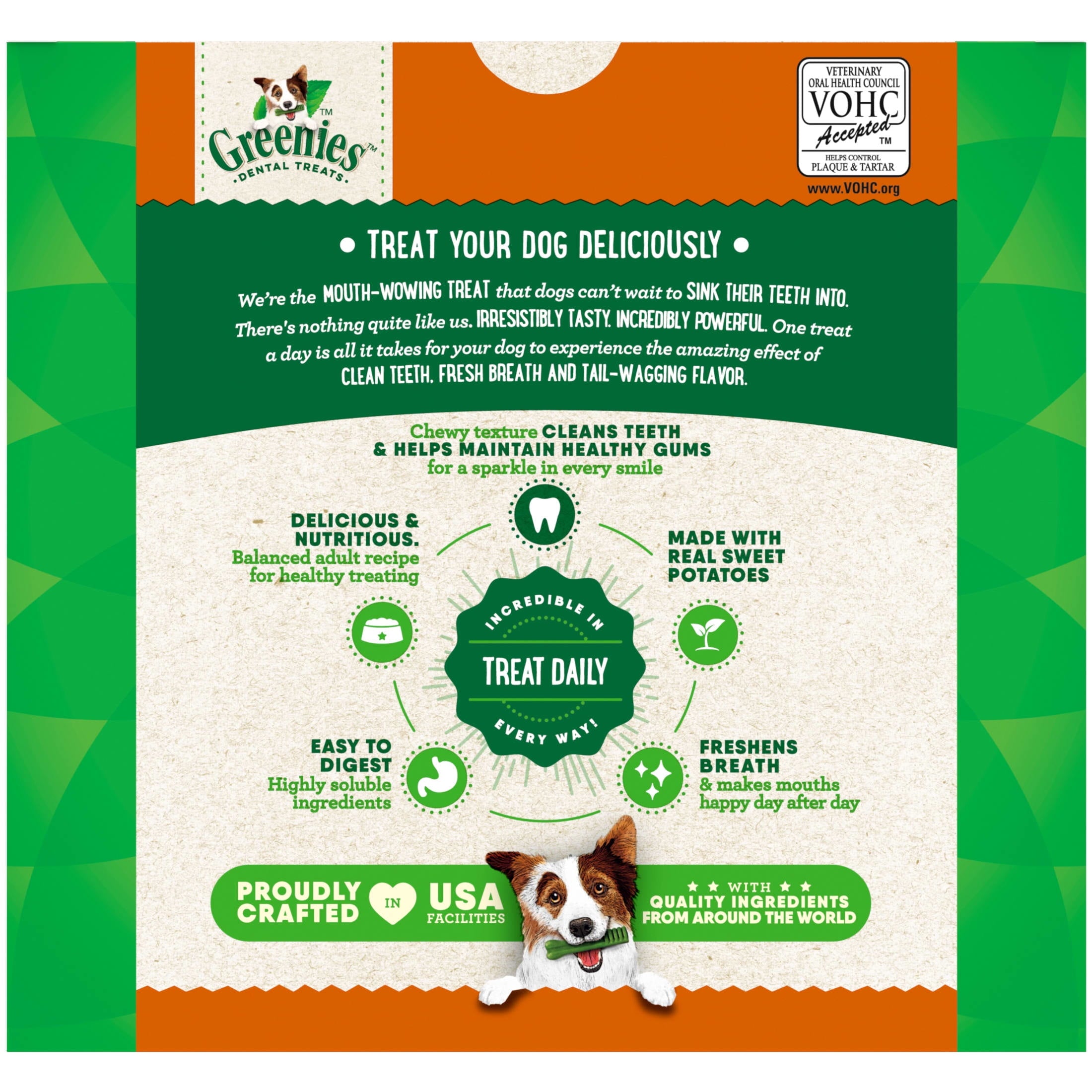 Greenies Regular Natural Dog Dental Treats, Sweet Potato Flavor, 36 Oz Pack (36 Treats)