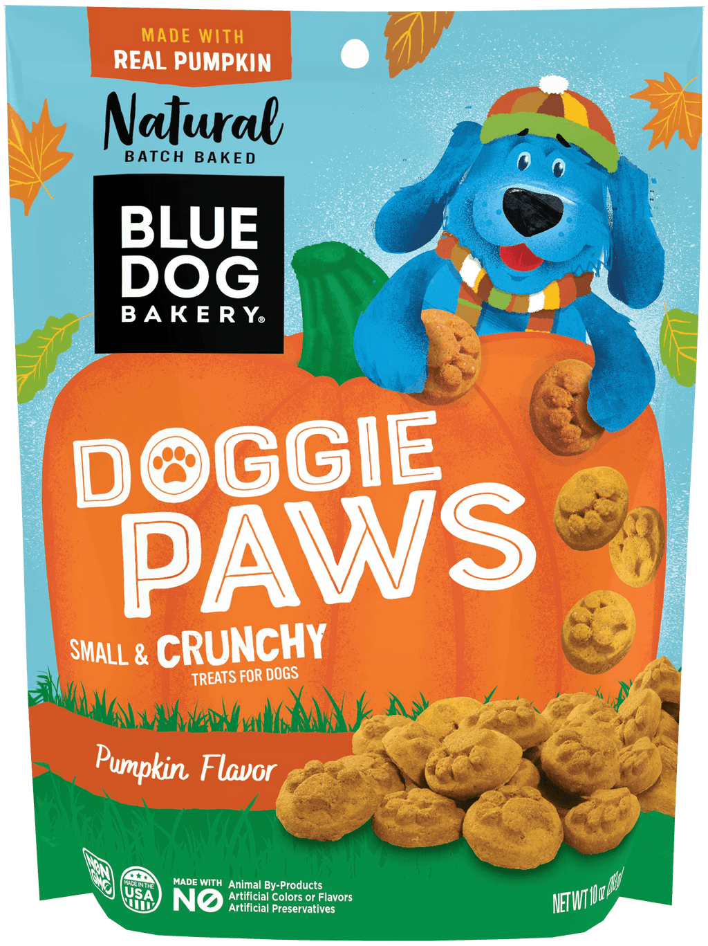 Blue Dog Bakery Pumpkin Doggie Paws 10oz