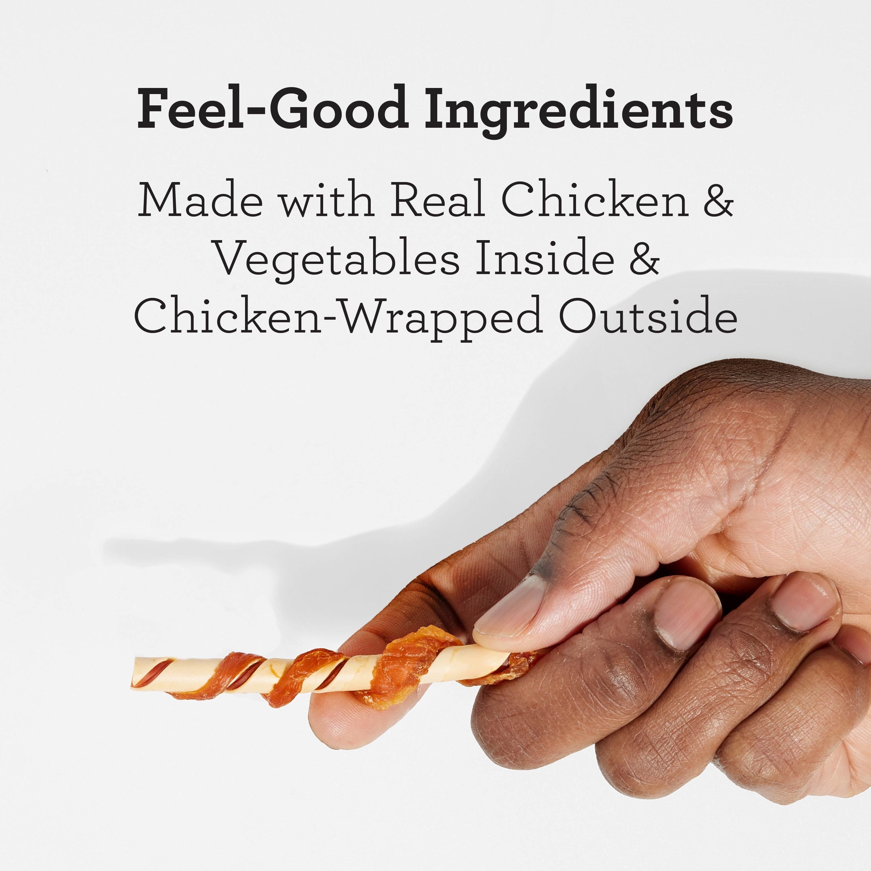 DreamBone Twists Chews Wrapped with Real Chicken, Rawhide-Free Chews for Dogs, 11 Count