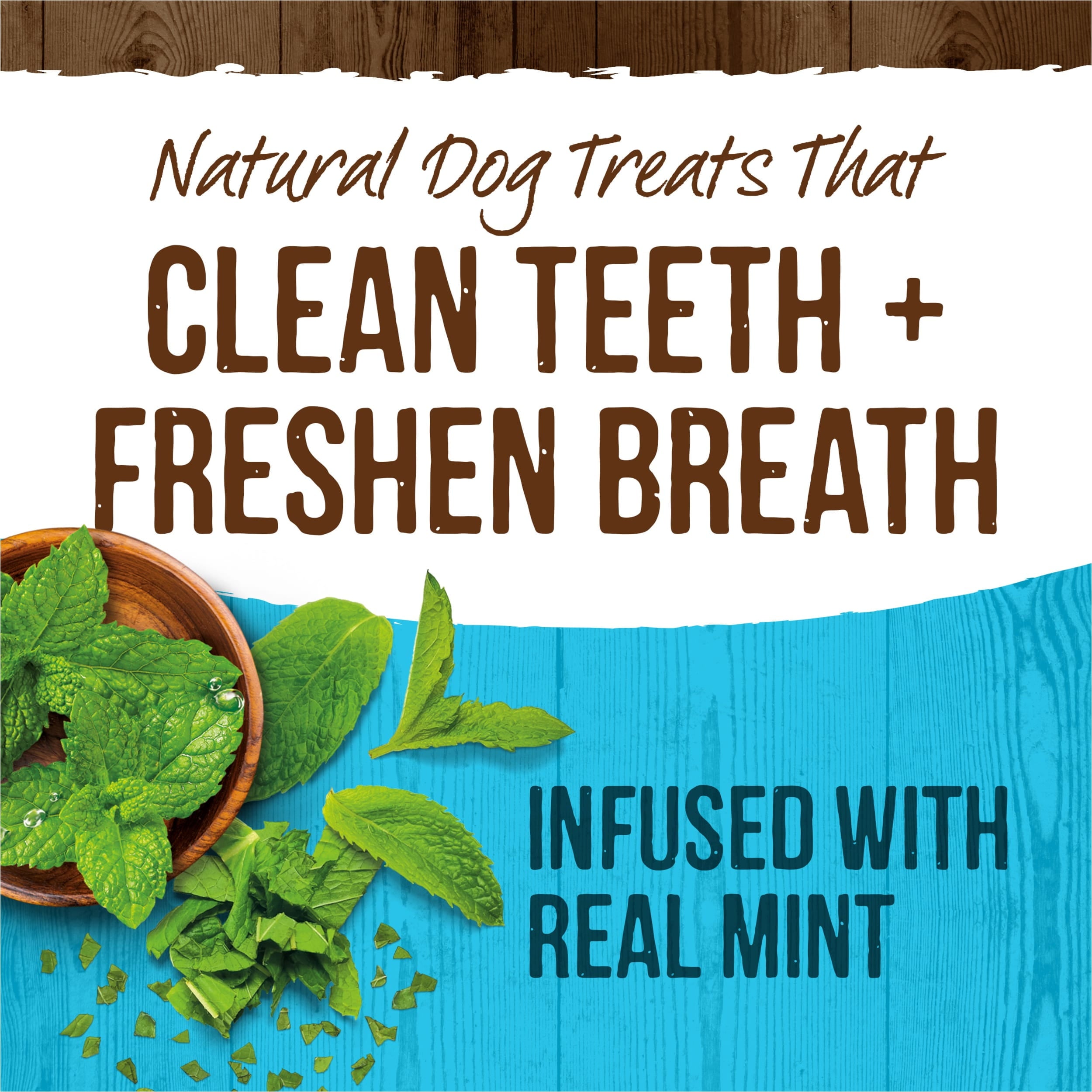 Merrick Fresh Kisses Small Dog Treats, Real Mint Flavor Dental Chews, 23 oz Box (36 Count)